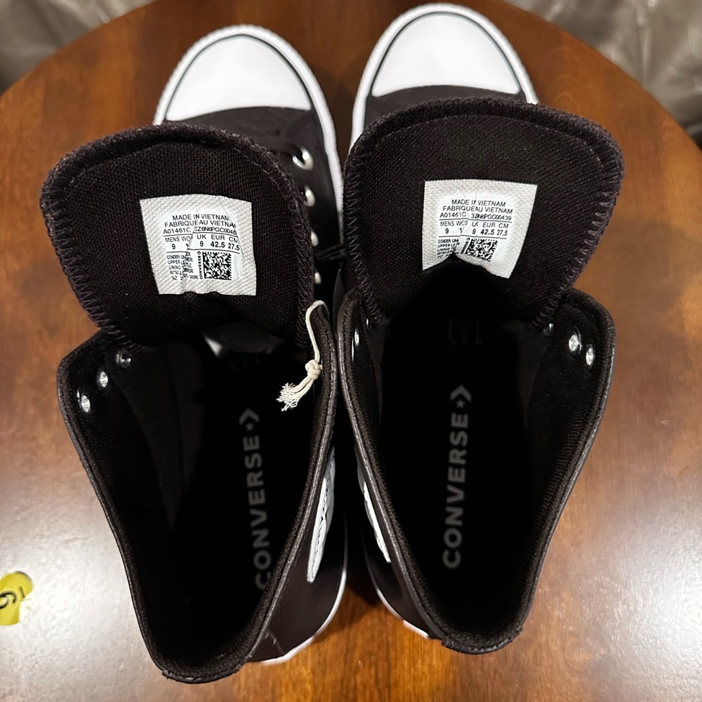 Converse All Star Chuck Taylor New Brown Leather Sneakers - NWT - Picture 7 of 13